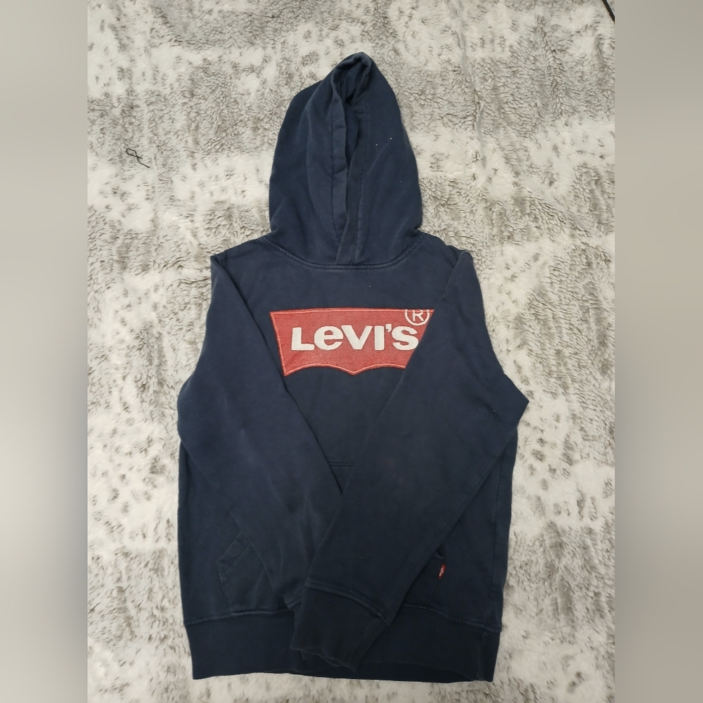 Levi's Navy Hoodie with Red Logo
